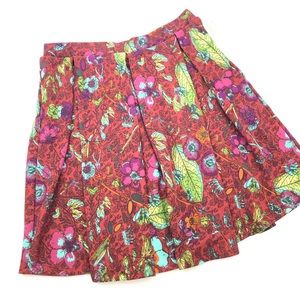 LuLaRoe Madison Skirt Pleated Floral Sz 2XL